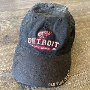 Vintage Detroit Red Wings Hockey NHL Old Time Hockey Hat Cap OS Faded Patina